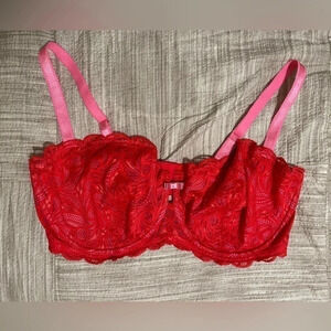 Red lace Adore Me Bra size 42G
